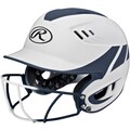 Rawlings Rawlings Velo Senior 2-Tone Home Softball Helmet w/Mask-Navy R16H2FGS-W/MN